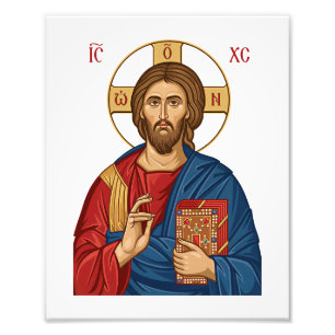 Heer Jezus Christus Oost-Europese Kerk Orthodoxe Foto Afdruk