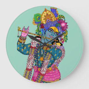 Heer Krishna Wandklok Grote Klok