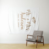 HEER & MEV. Goud Script Typografie Modern Minimaal Wandkleed (In Situ (horizontaal))