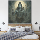 Heer Shiva Canvas Afdruk (Insitu (Slaapkamer))
