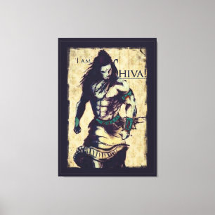 Heer Shiva - Ingepakt Canvas Afdruk