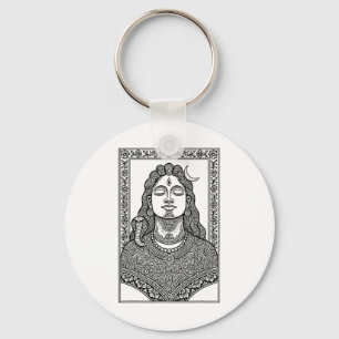 Heer Shiva traditionele Indiase Mehendi en Mandala Sleutelhanger