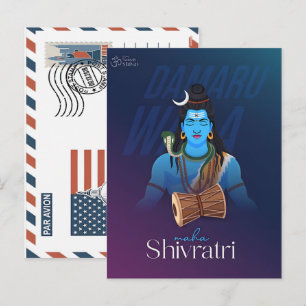 Heer Shiva voor Maha Shivratri-viering Feestdagenkaart