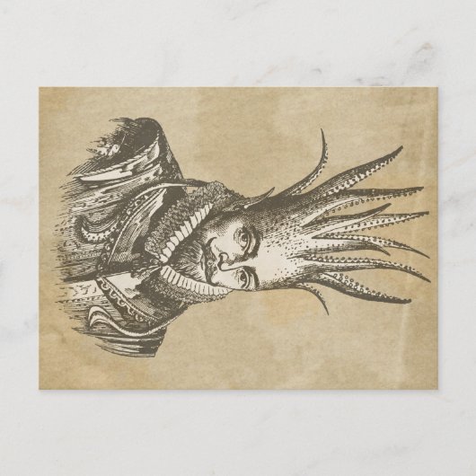 "Heer van de diepte" Briefkaart (Voorkant)