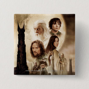 Heer van de Rings: Het Poster van de Film van Twee Vierkante Button 5,1 Cm