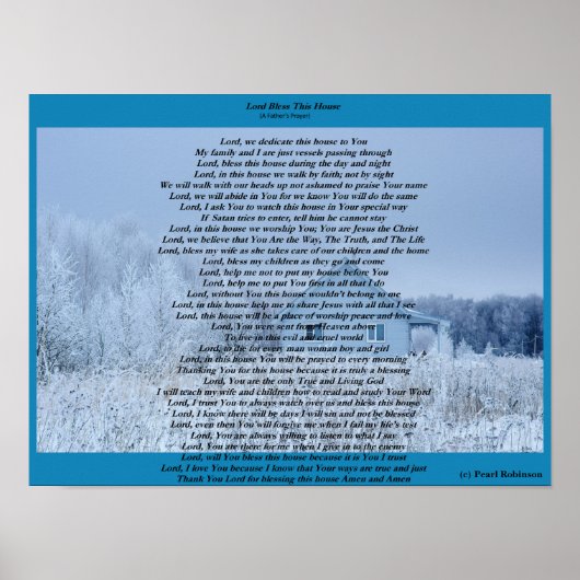 Heer zegene dit huis 16X12 Poster (Voorkant)