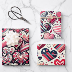 Heerlijk Array of Hearts Valentijnsdag Inpakpapier Vel