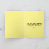 Heerlijk blauw & geel gamer controller verjaardag kaart (Binnen)