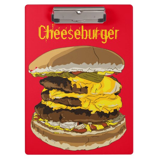 Heerlijk Cheeseburger Klembord (Voorkant)