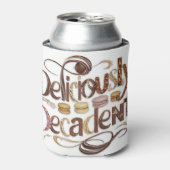 Heerlijk decadente taarten & chocolade design blikjeskoeler (Blikje Voorkant)