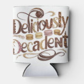 Heerlijk decadente taarten & chocolade design blikjeskoeler (Voorkant)