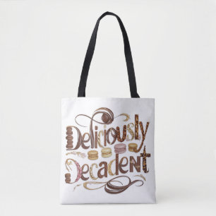 Heerlijk decadente taarten & chocolade design draagtas