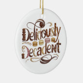 Heerlijk decadente taarten & chocolade design keramisch ornament (Rechts)