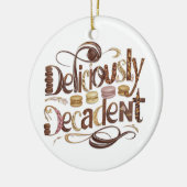 Heerlijk decadente taarten & chocolade design keramisch ornament (Links)