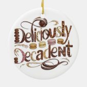 Heerlijk decadente taarten & chocolade design keramisch ornament (Achterkant)