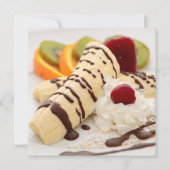 Heerlijk dessert verjaardagsfeestje kaart (Achterkant)