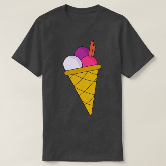 Heerlijk drieball ijs t-shirt (Design voorkant)