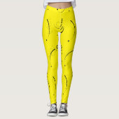 Heerlijk geel Abstract puntpatroon Leggings (Voorkant)