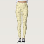 Heerlijk geel blond Abstract puntpatroon Leggings (Voorkant)