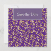Heerlijk Goud Bloemen Save The Date (Voorkant)