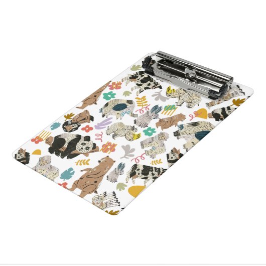 Heerlijk grillig gerecycled kunstdier mini klembord (Angled3)