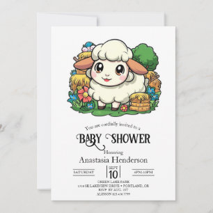 Heerlijk grillig schaap Baby shower Kaart