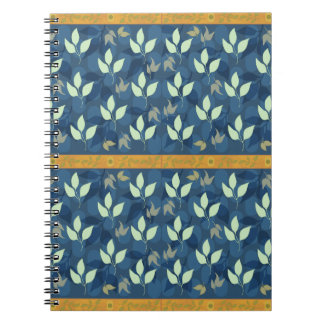 Heerlijk groen en blauw blad patroon notitieboek