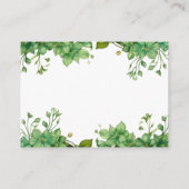 Heerlijk groen en strepen lente bruiloft details informatiekaartje (Achterkant)