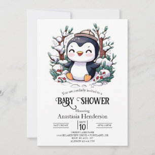 Heerlijk  Penguin Baby shower Kaart