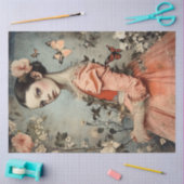 Heerlijk raar  meisje tissuepapier (Craft)