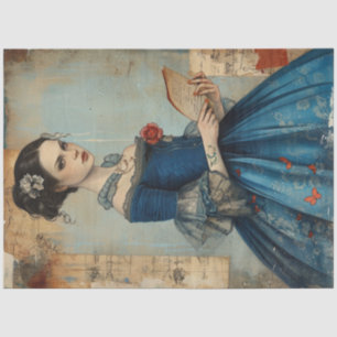 Heerlijk raar  meisje tissuepapier