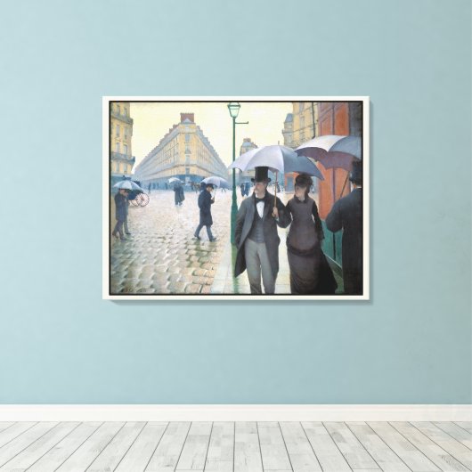 Heerlijk realistisch schilderij Regenachtige dag i Canvas Afdruk (Insitu (Houten vloer))