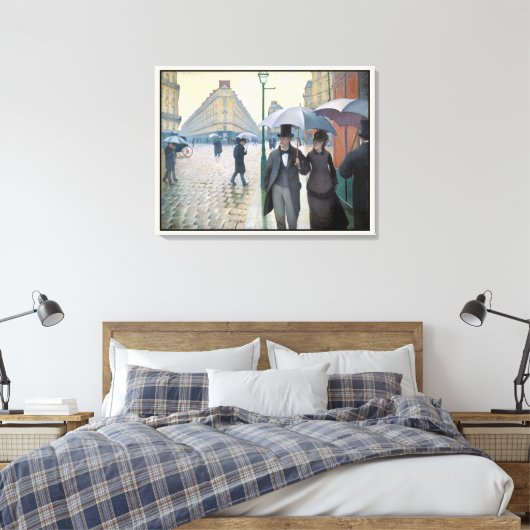 Heerlijk realistisch schilderij Regenachtige dag i Canvas Afdruk (Insitu (Slaapkamer))