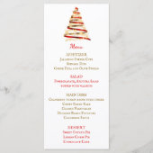 Heerlijk Rood en Goud Kerstdiner Menu (Voorkant)