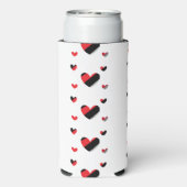 Heerlijk rood en zwart hartenpatroon (Seltzer Achterkant)