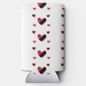 Heerlijk rood en zwart hartenpatroon (Achterkant)