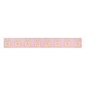 Heerlijk Valentijnsdag Beer met rood hart Grosgrain Lint (Voorkant)