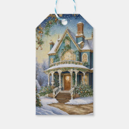 Heerlijk Victoriaans kerstfeest Cadeaulabel