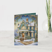 Heerlijk Victoriaans kerstfeest Feestdagen Kaart (Voorkant)