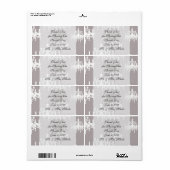 heerlijk witte kroonluchter voogd op grijs zilver etiket (Full Sheet)