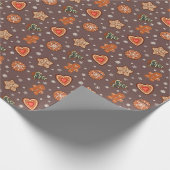 Heerlijk zoet kerstkoekje inpakpapier (Hoek)