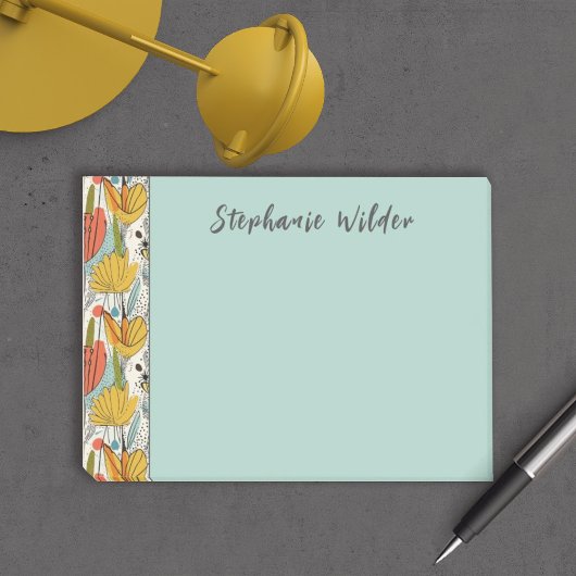 Heerlijke botanische patroonnaam post-it® notes