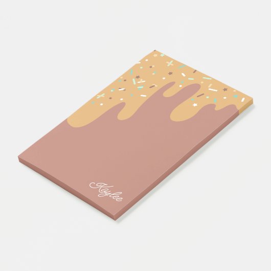 Heerlijke Caramel Frosting Sprinkles Jouw naam Post-it® Notes (Schuin)