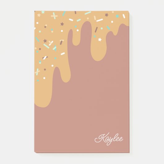 Heerlijke Caramel Frosting Sprinkles Jouw naam Post-it® Notes (Voorkant)