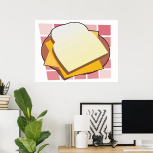 Heerlijke Cheese Sandwich Fun Food Poster