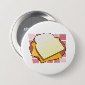 Heerlijke Cheese Sandwich Fun Food Ronde Button 7,6 Cm (Voorkant /achterkant)