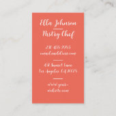 Heerlijke chocolade achtergrond visitekaartje (Achterkant)