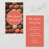 Heerlijke chocolade achtergrond visitekaartje (Voorkant / Achterkant)