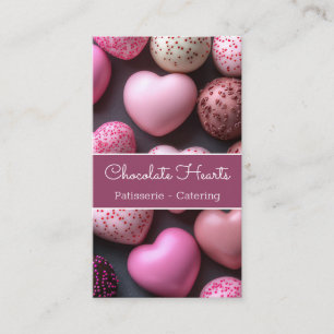 Heerlijke chocolade harten achtergrond patisserie visitekaartje