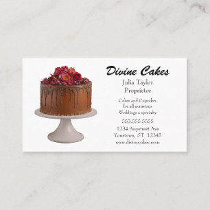 Heerlijke Chocolate Cake Baker Bakkerij Cake Shop Visitekaartje